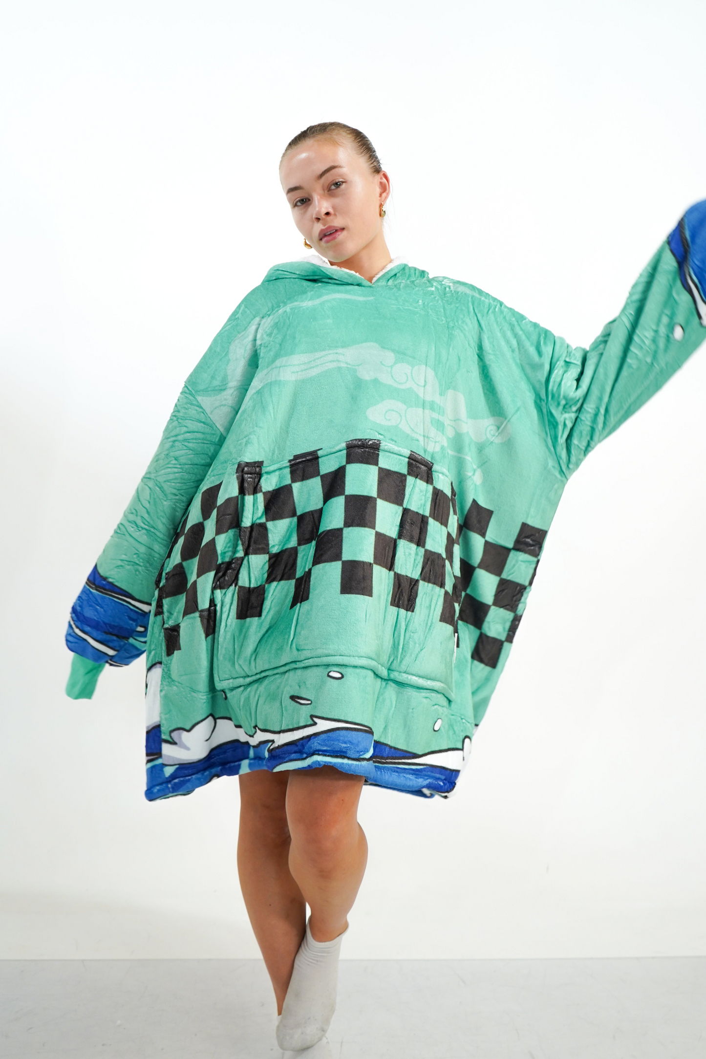 Checkered Blanket Hoodie