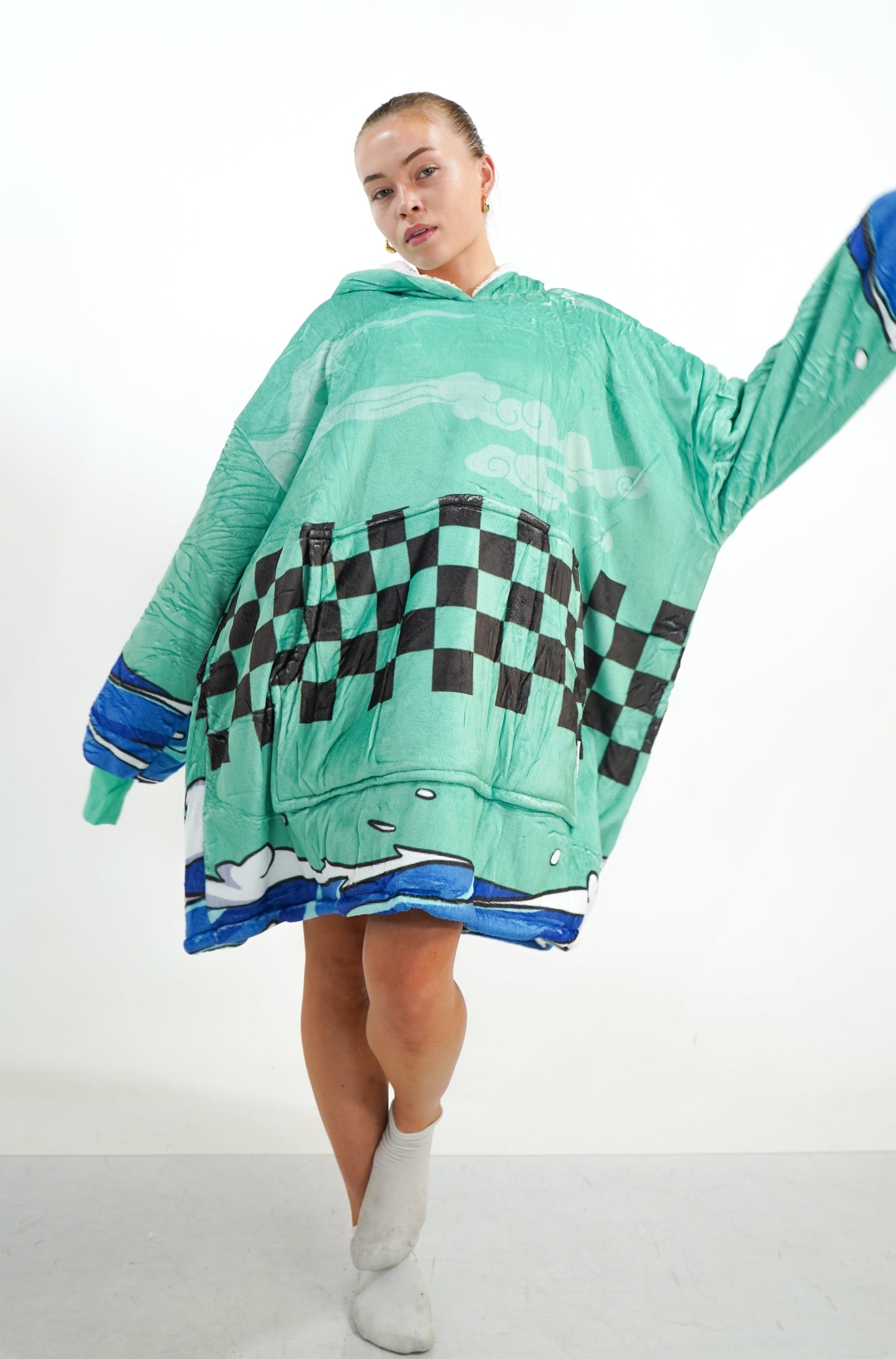 Checkered Blanket Hoodie